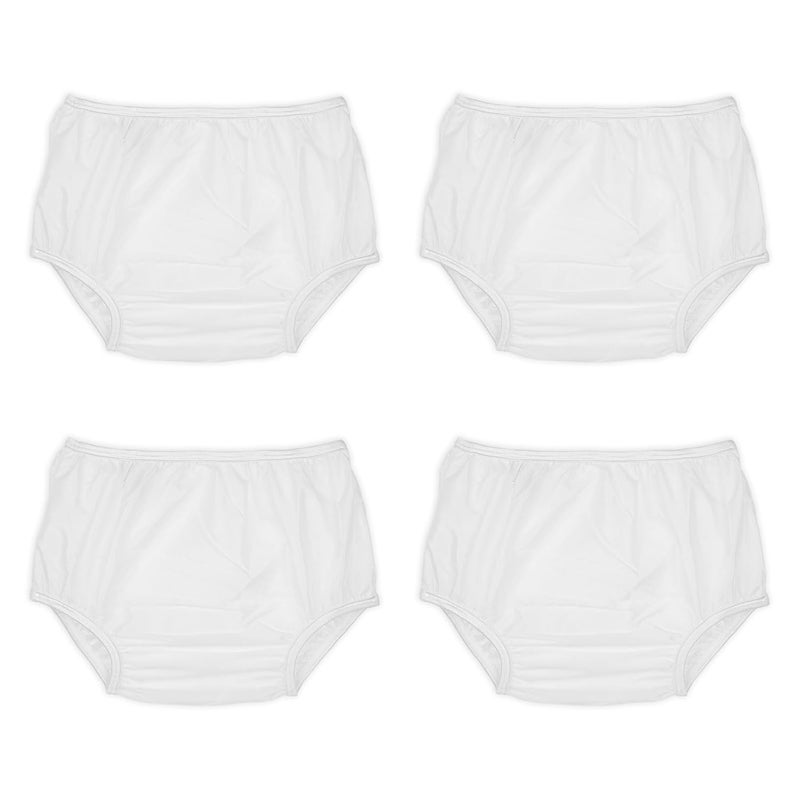 Dappi Reusable Waterproof 100% Nylon Taffeta Diaper Pants for Potty Training & Swimming, Leak-Proof & Rip-Proof, Large (Fits 26-31 lbs), 4 Counts - Image 1